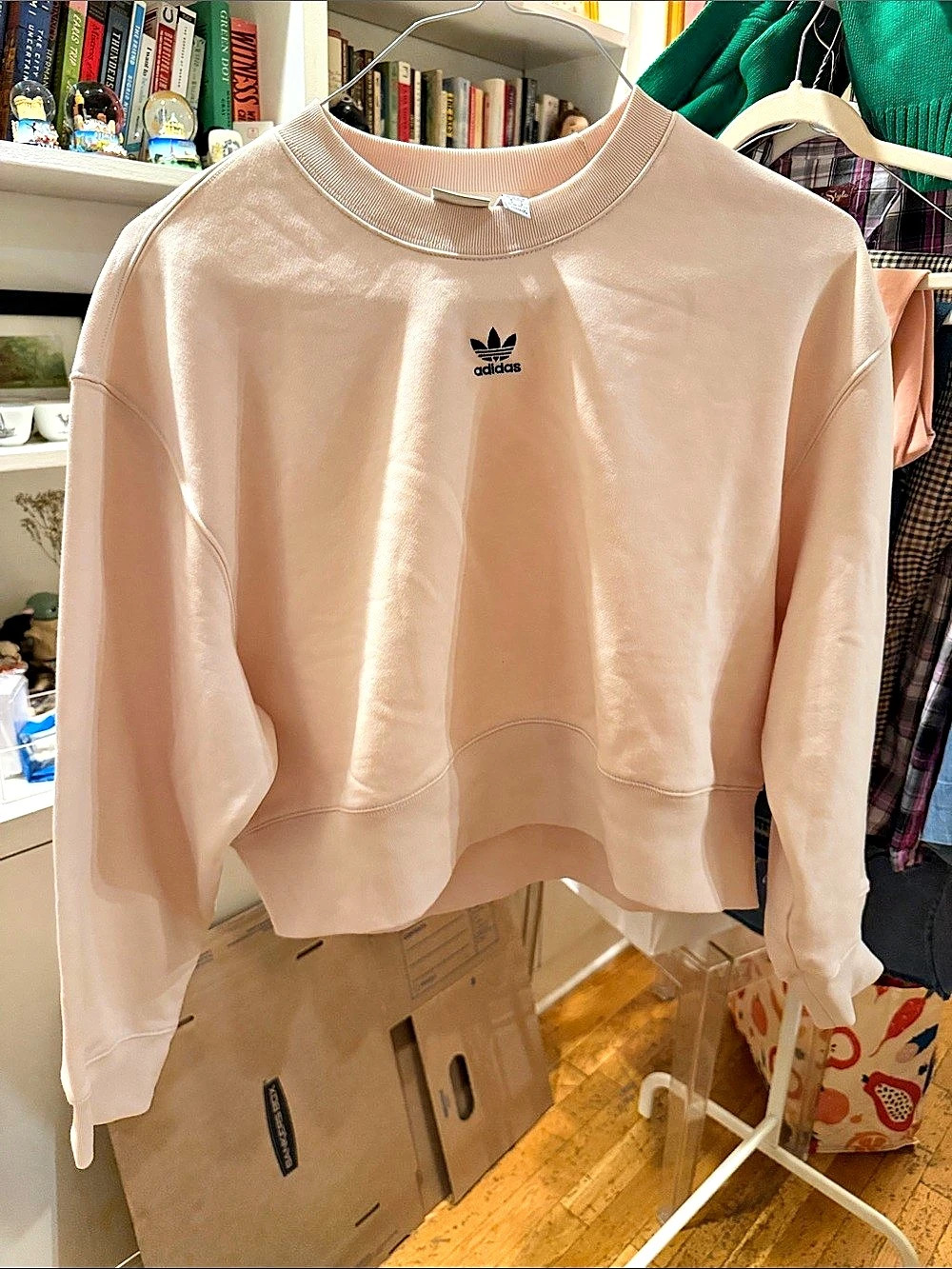adidas Originals Trefoil Crew Sweatshirt cream Size Medium